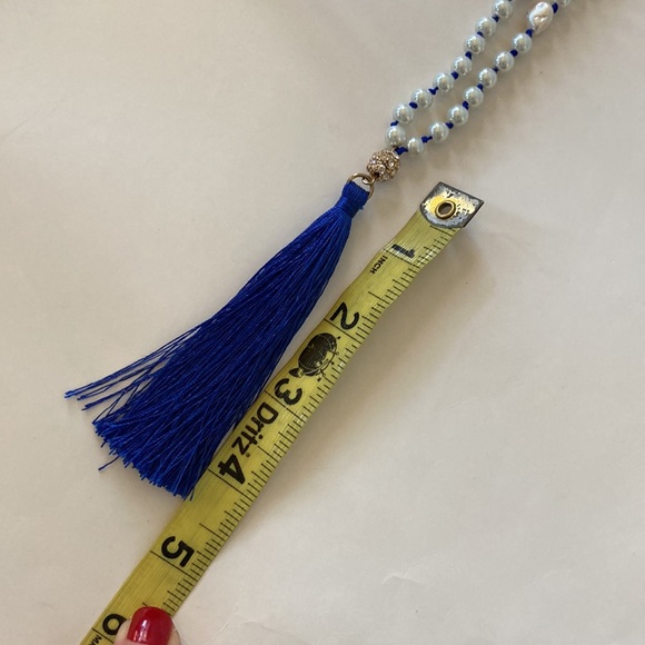 Long Bead & Tassel Necklace - Picture 5 of 6